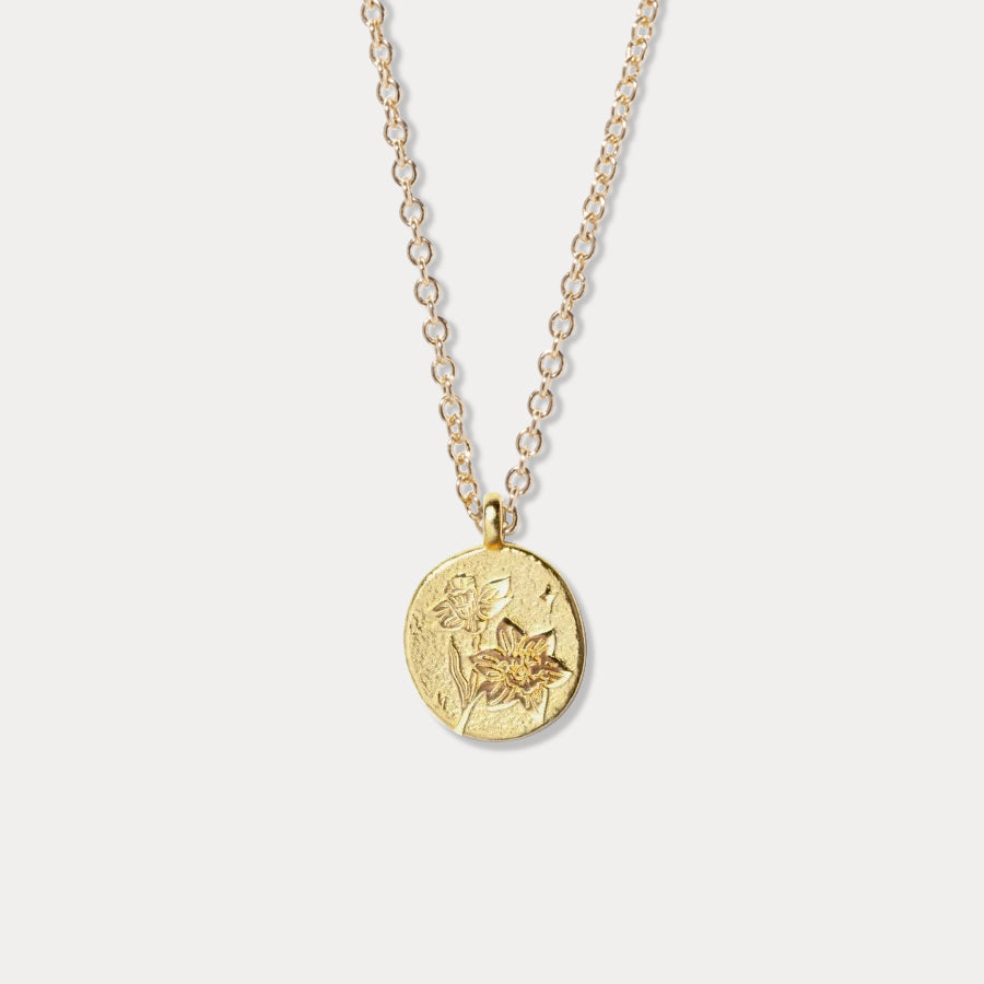 Daffodil Necklace - March Birth Flower
