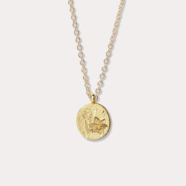 Daffodil Necklace - March Birth Flower