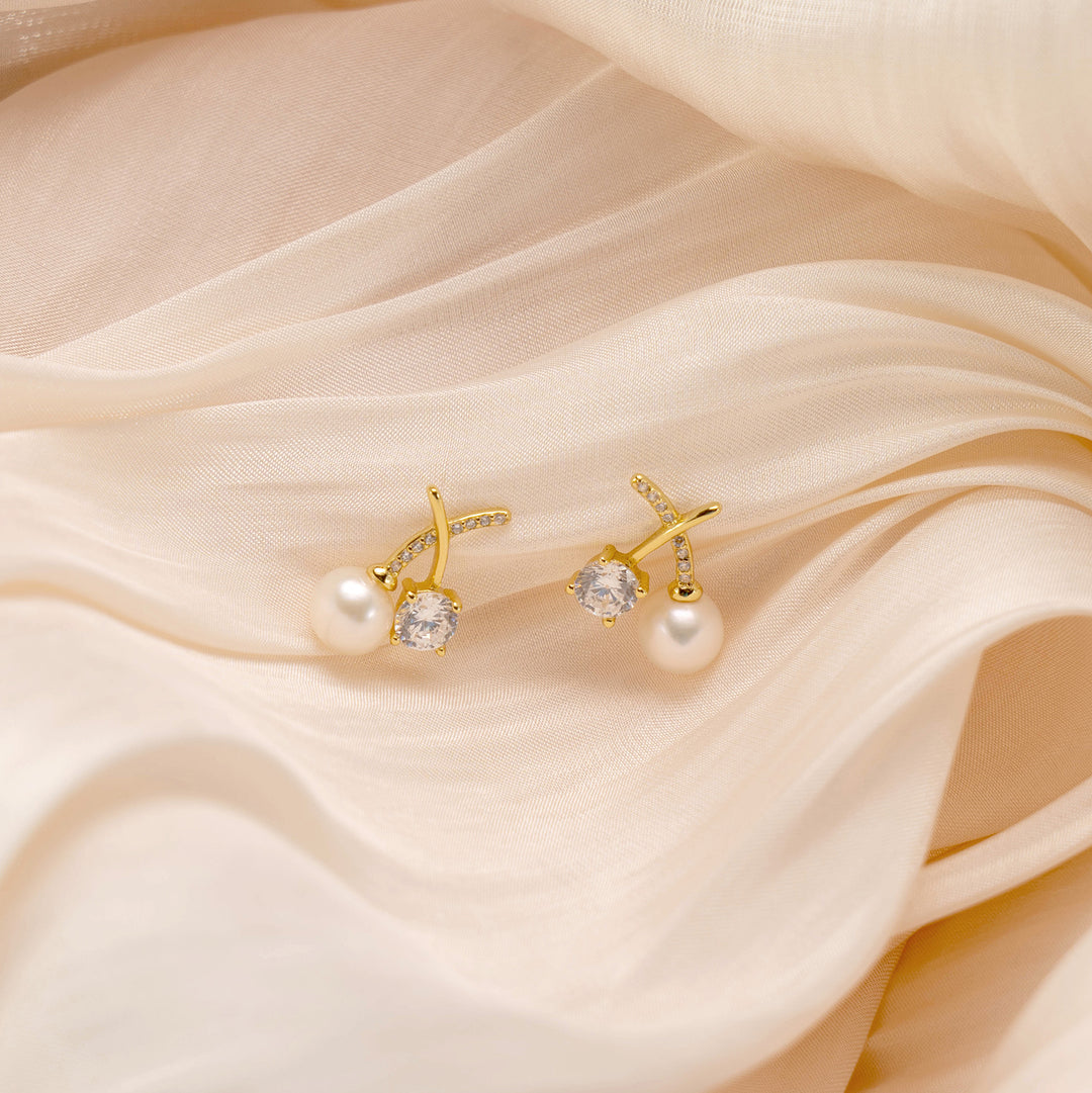 Diamond Cherry Earrings