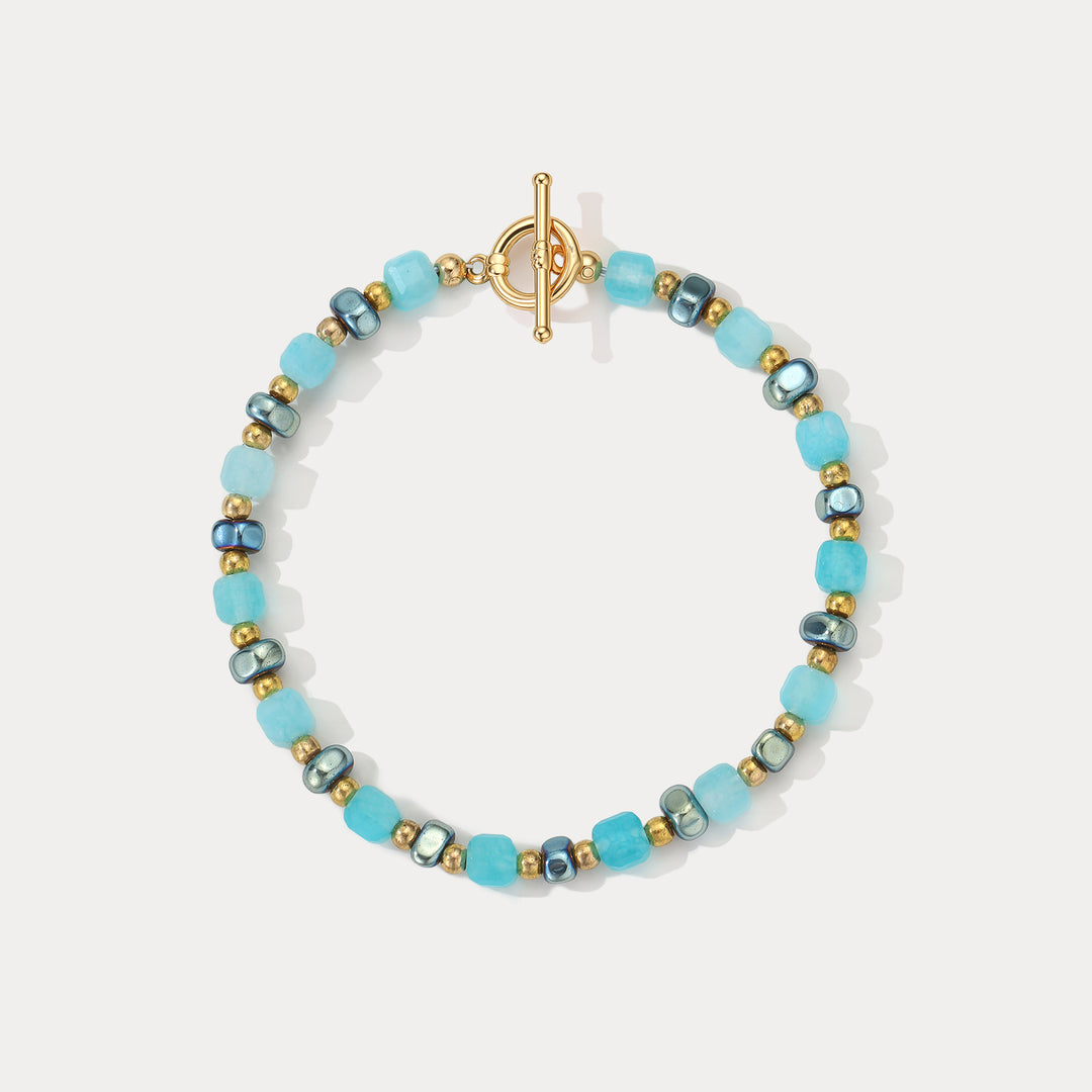 Blue Beaded Bracelet Selenichast