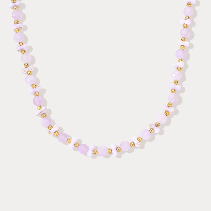 Selenichast Amethyst Beaded Necklace 