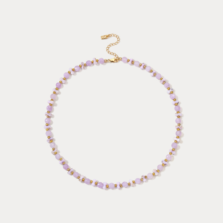 Amethyst Beaded Necklace Selenichast