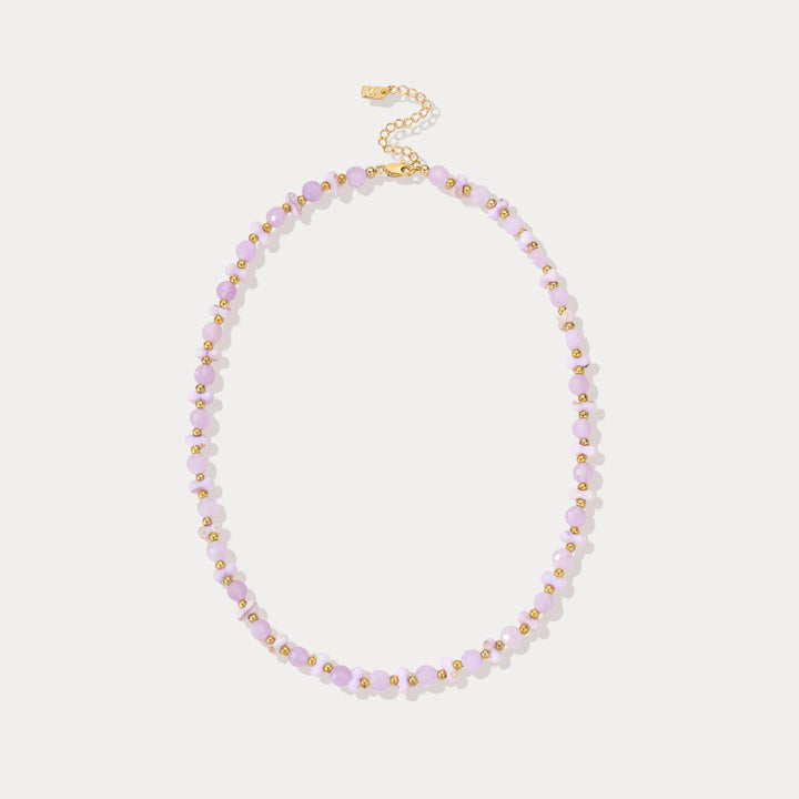 Amethyst Beaded Necklace Selenichast 