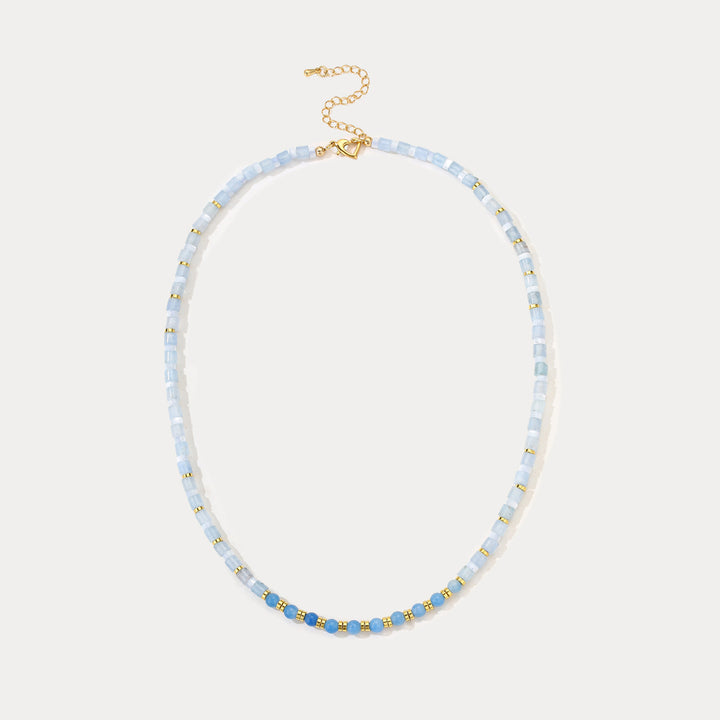 Selenichast Aquamarine Bead Necklace