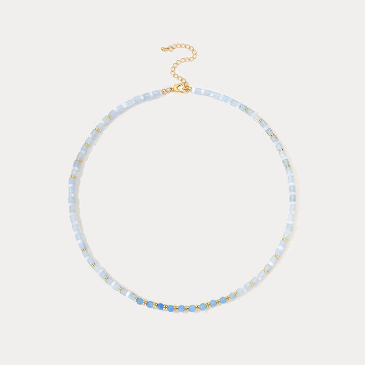 Selenichast Aquamarine Bead Necklace