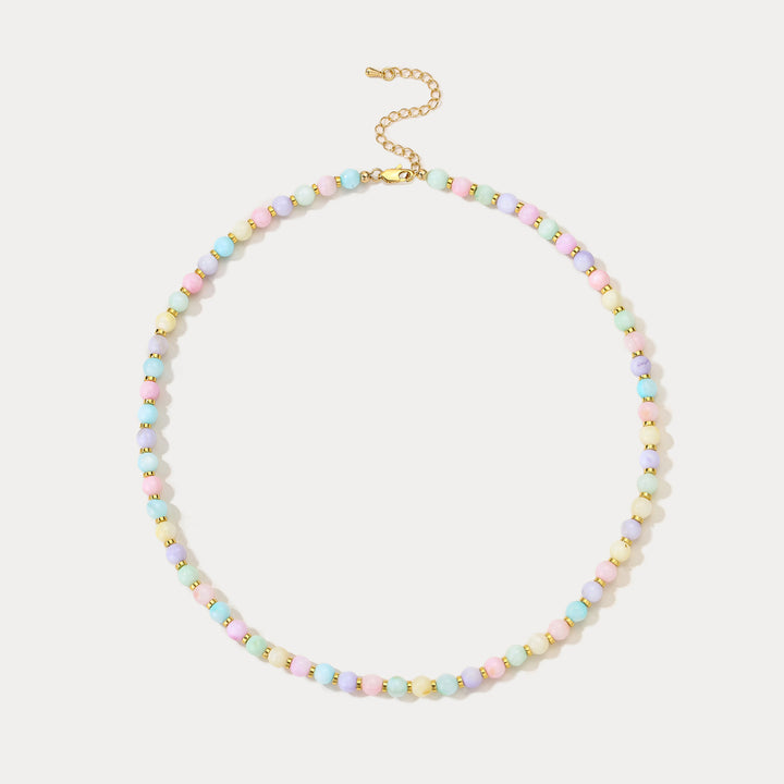 Morganite Bead Necklace Selenichast 