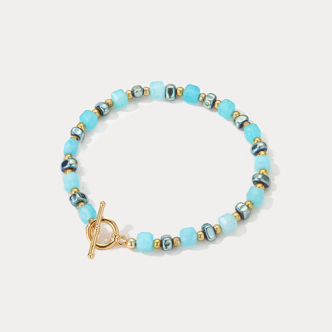 Blue Beaded Bracelet Selenichast
