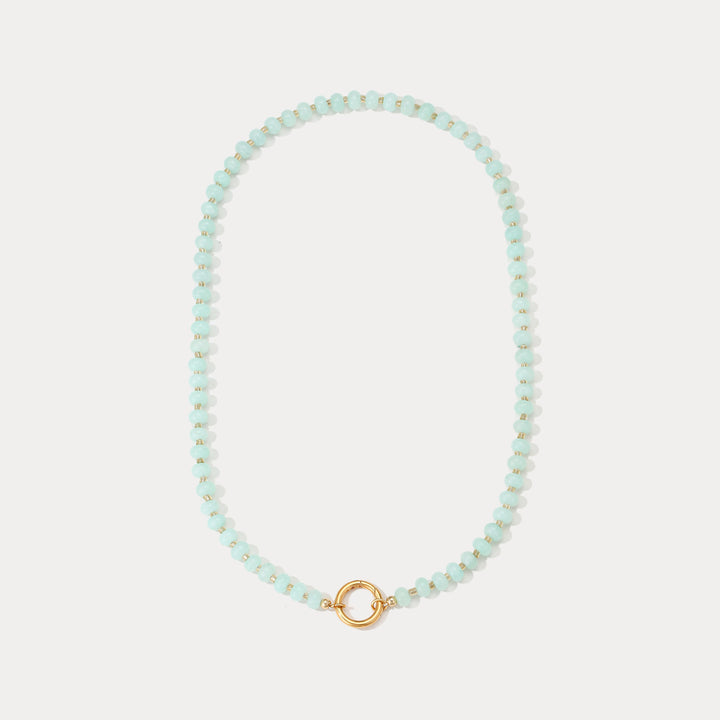 Green Beaded Necklace Selenichast 