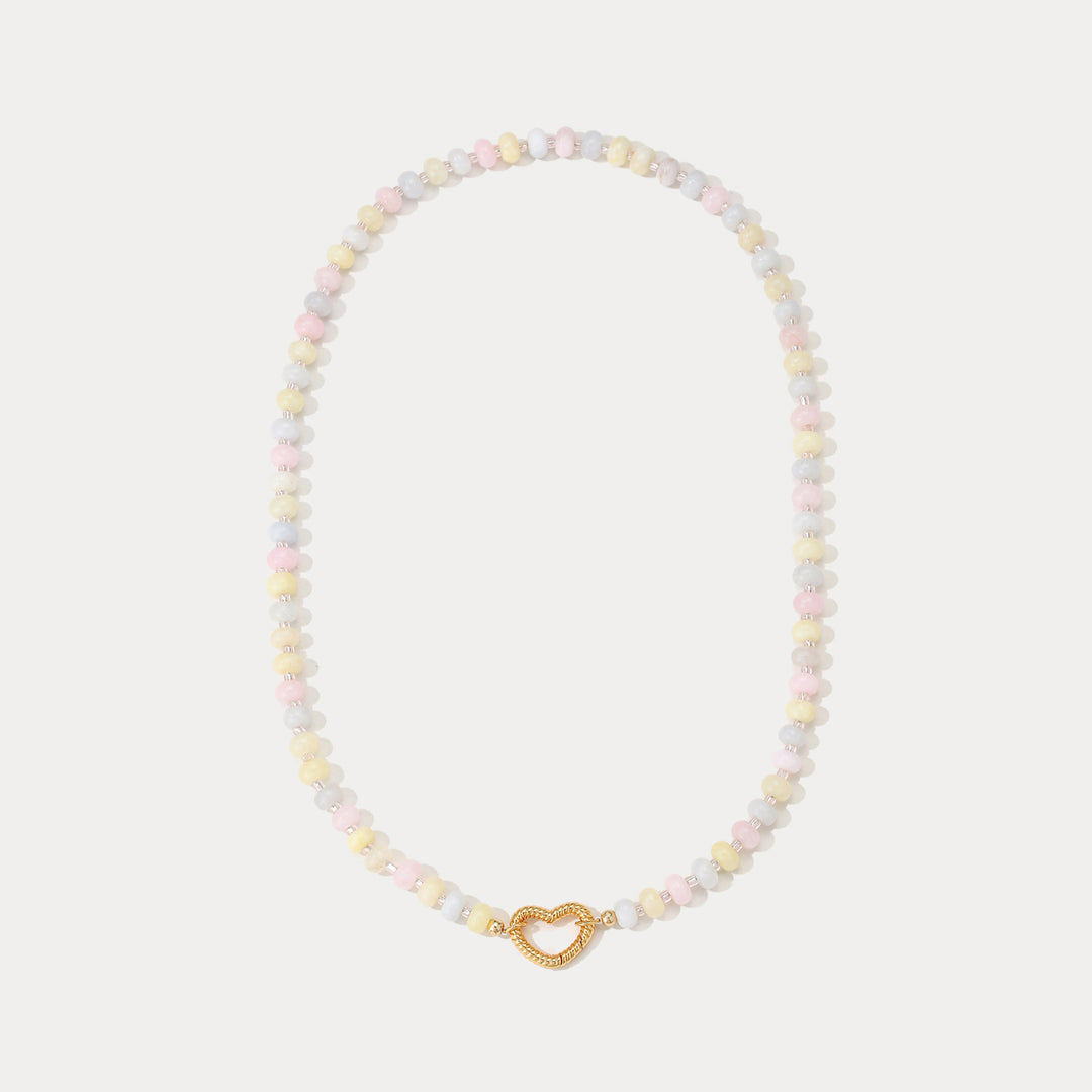 Selenichast Morganite Beaded Necklace