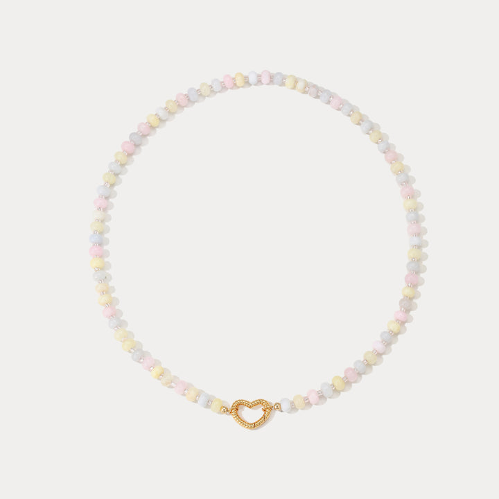 Selenichast Morganite Beaded Necklace