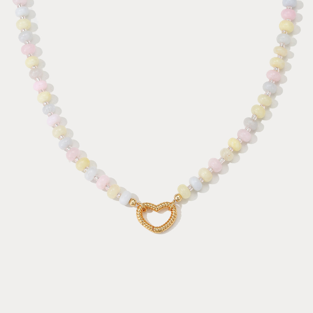 Selenichast Morganite Beaded Necklace