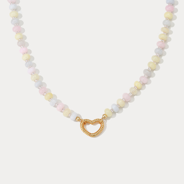 Selenichast Morganite Beaded Necklace