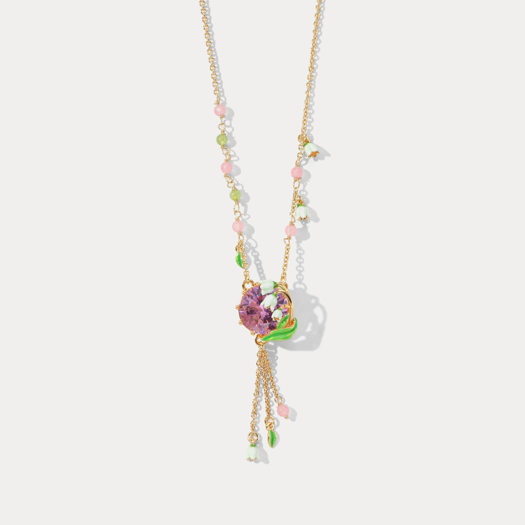 Selenichast Lily of the Valley Amethyst Necklace