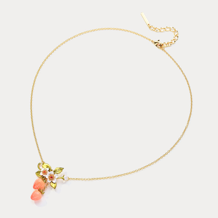 Gold Strawberry Necklace Summer Jewelry