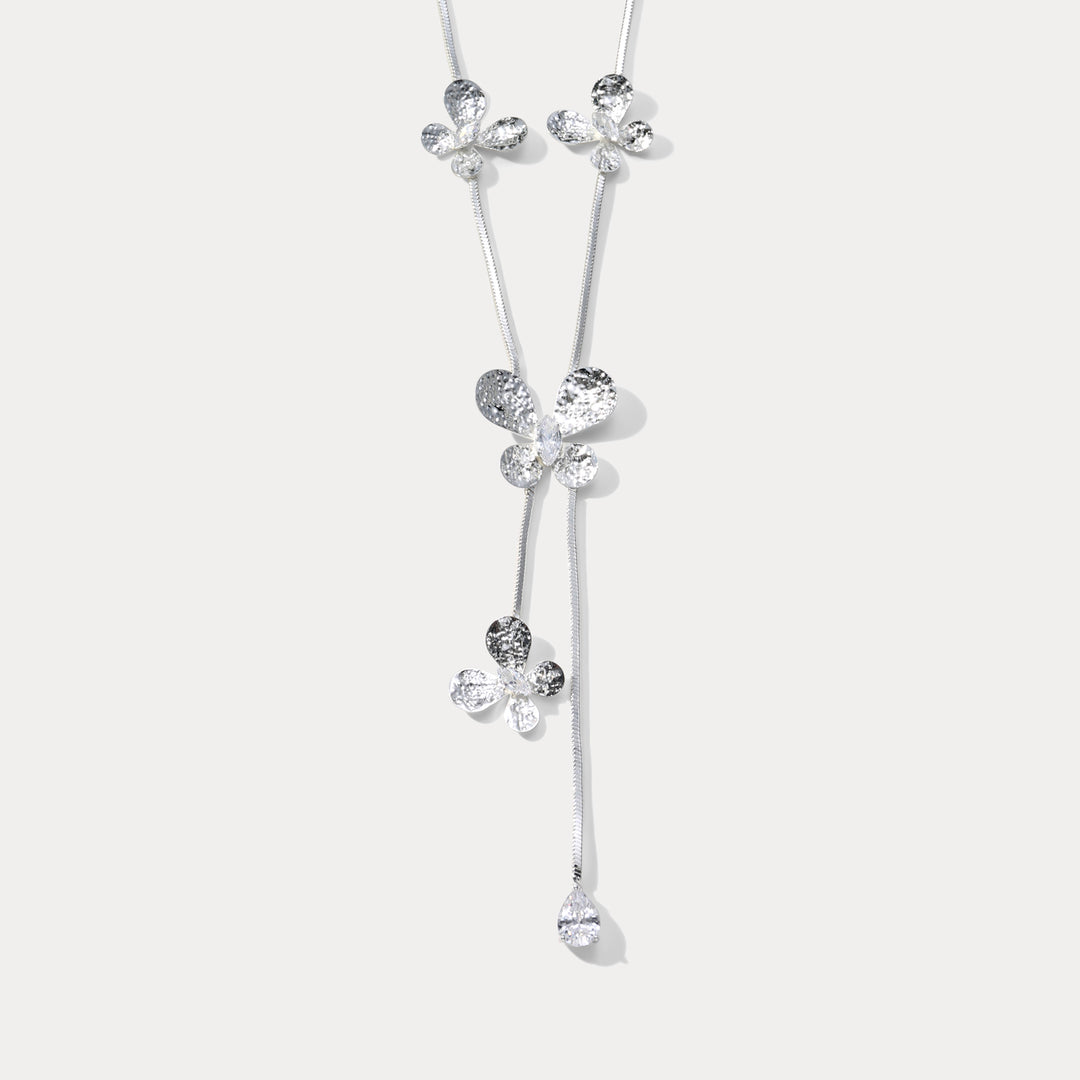 Selenichast Flowers Tassel Necklace
