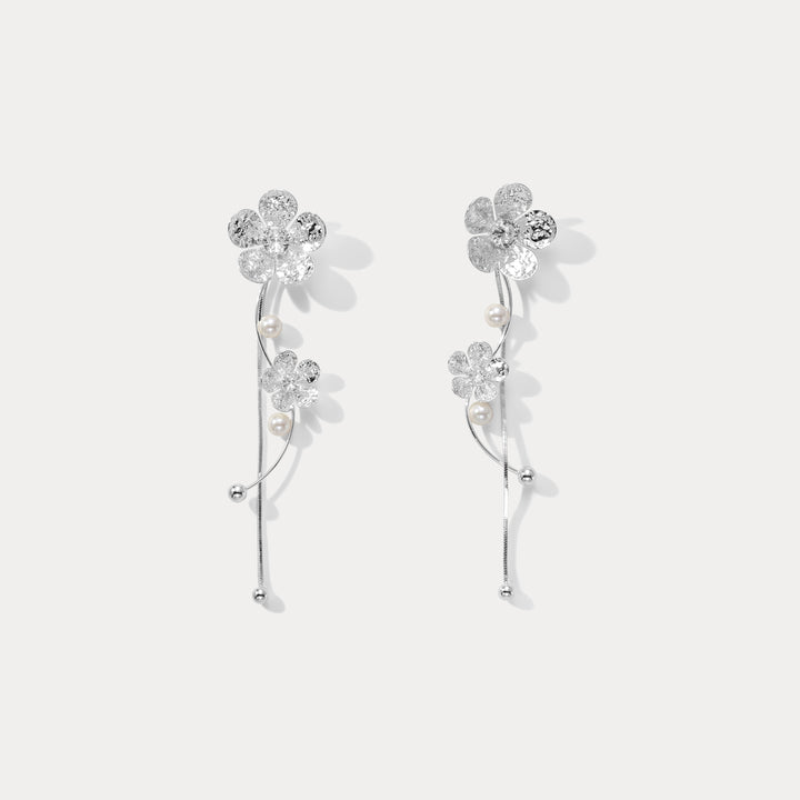 Selenichast Flowers Tassel Earrings