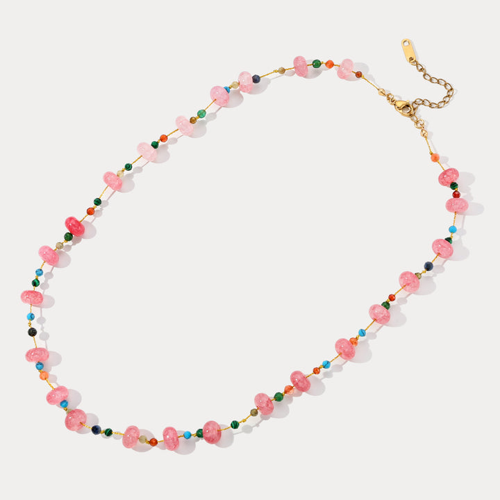 Rose Quartz Bead Necklace