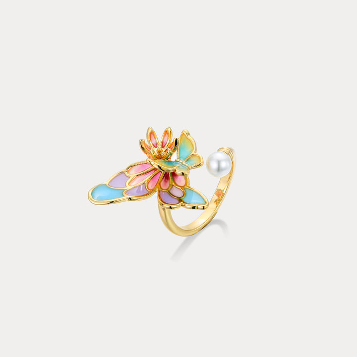 Selenichast Enamel Butterfly Ring