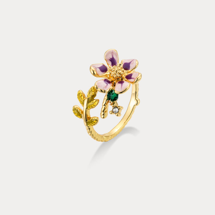 Selenichast Gold Flower Ring