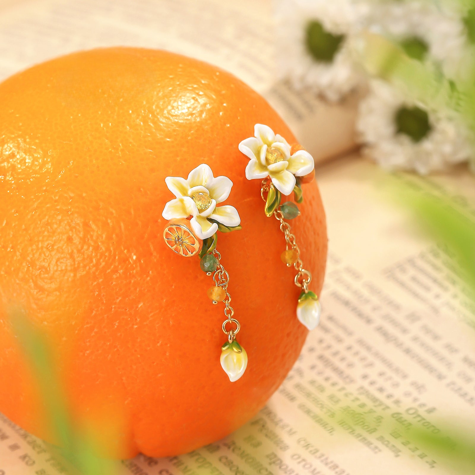 Orange Blossom Earrings