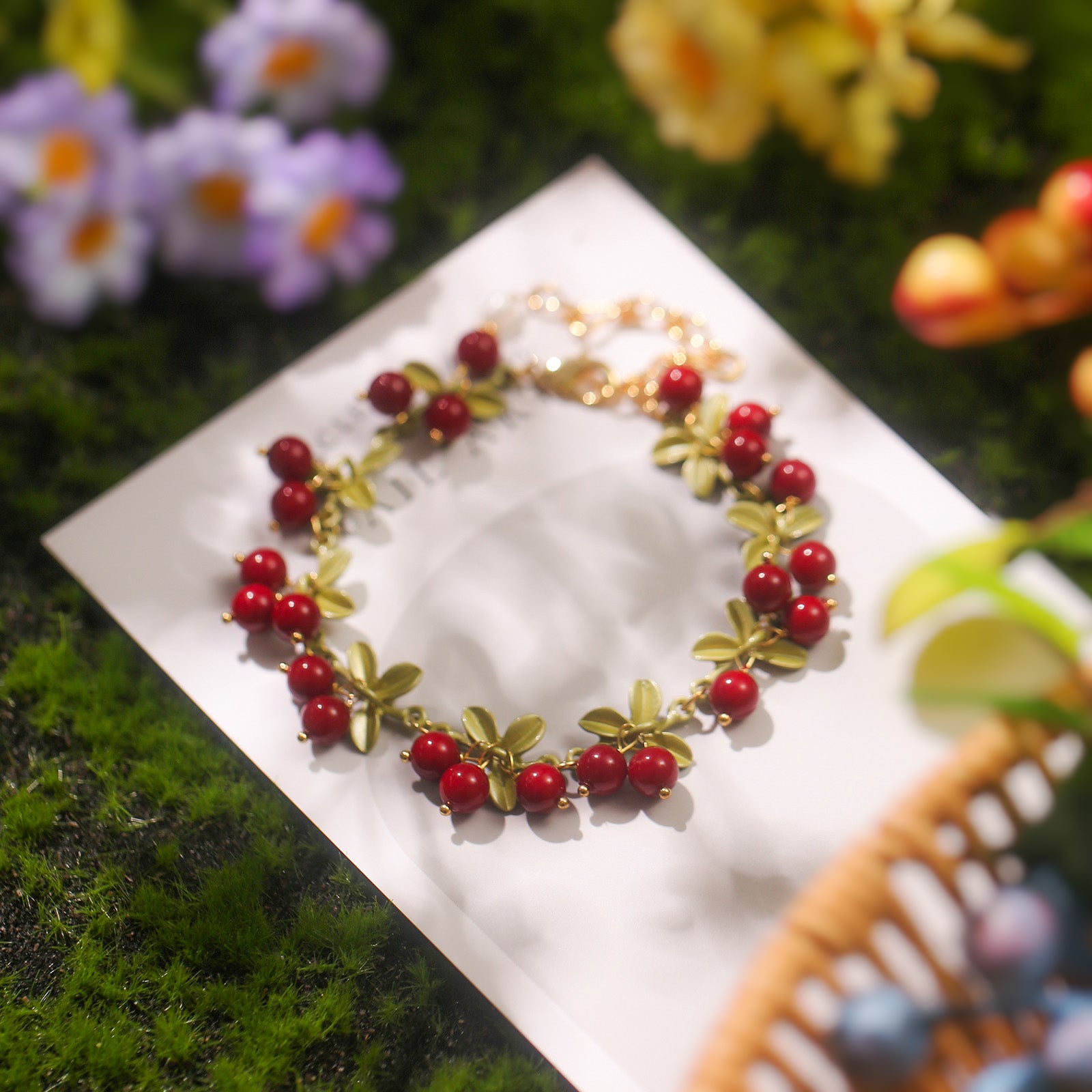 Dainty Cranberry Bracelet