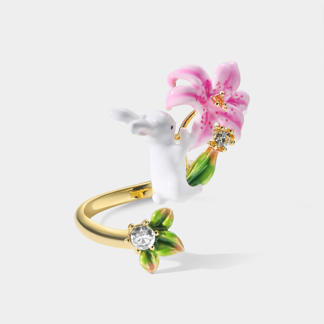  Selenichast Lily Rabbit Ring