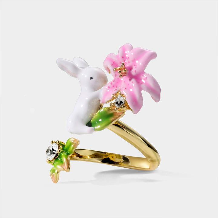  Selenichast Lily Rabbit Ring