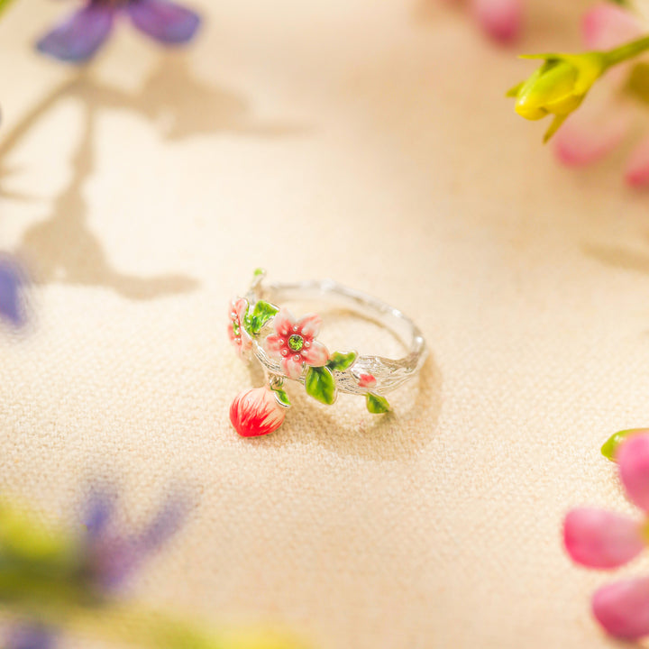 Silver Peach Ring