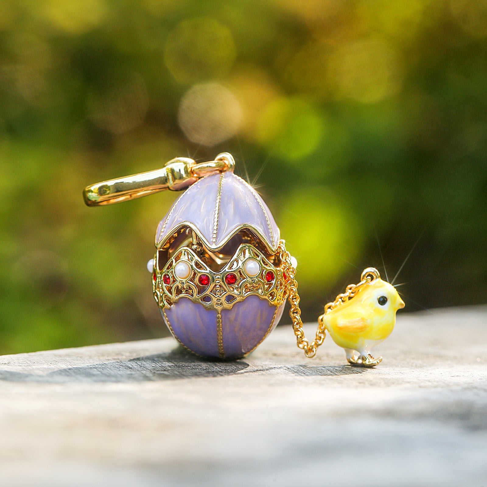 Chicken in Egg Locket Necklace