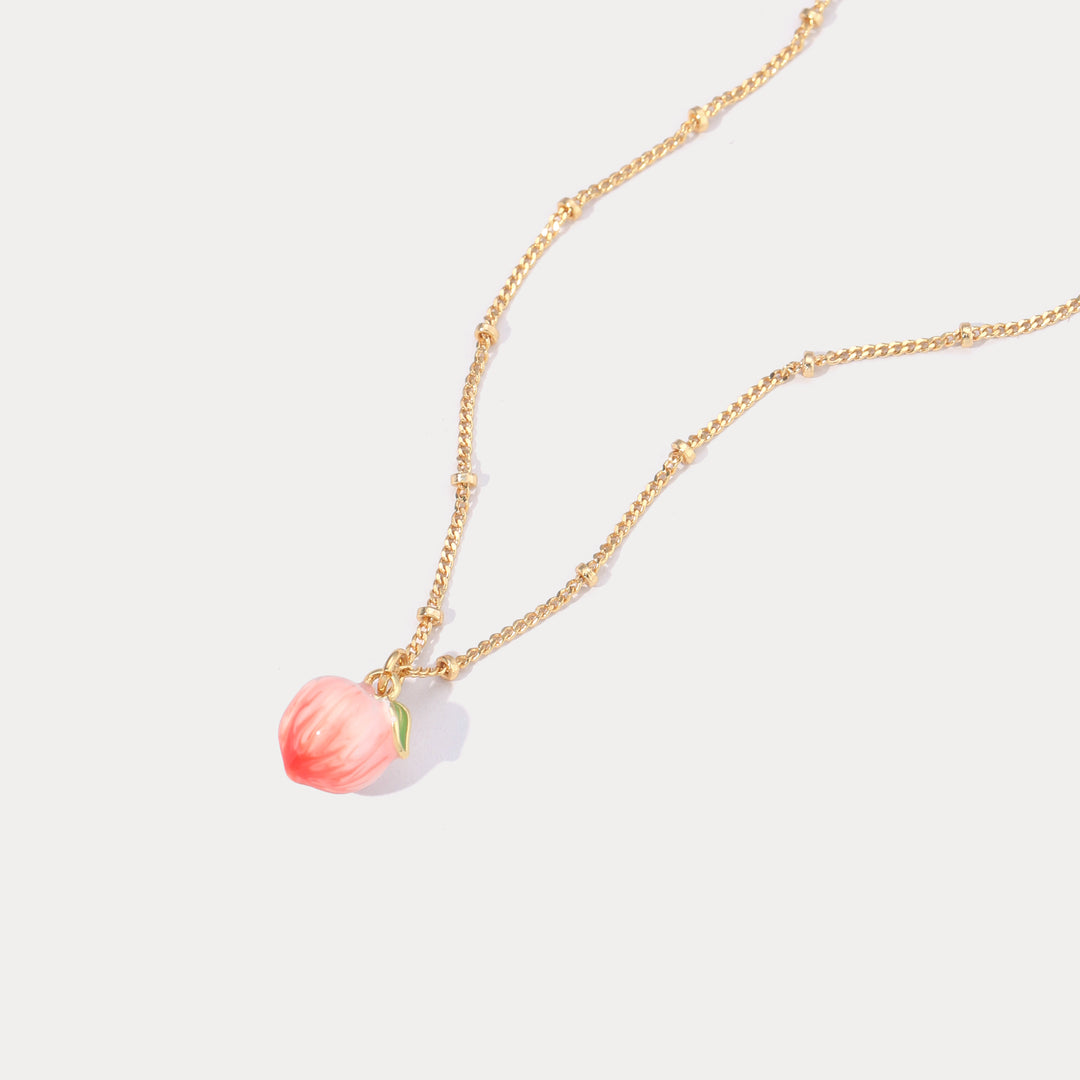 Peach Charm Necklace