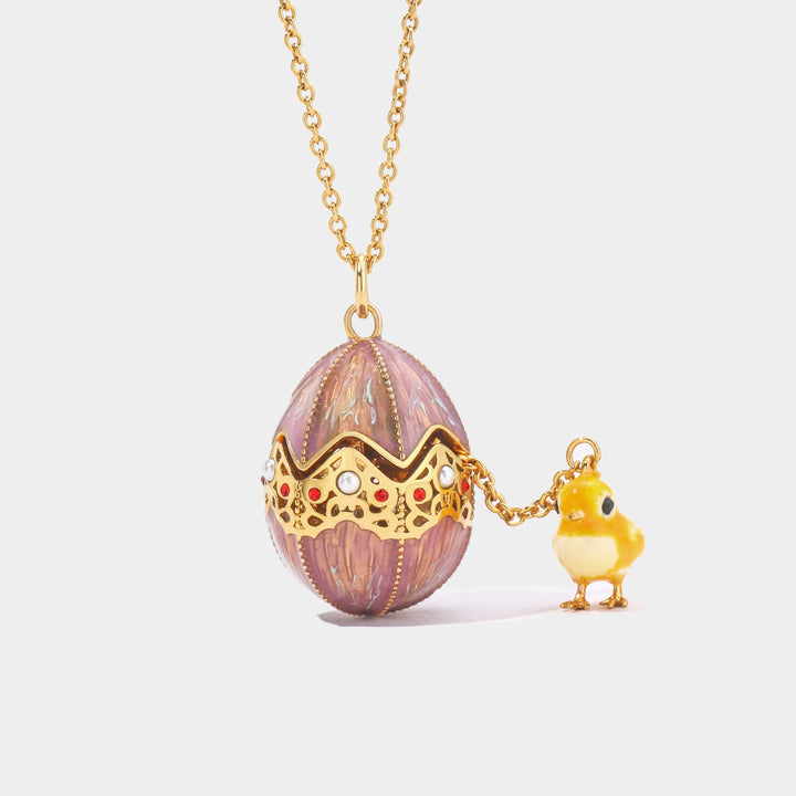 Chicken in Egg Locket Necklace