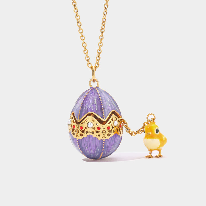 Selenichast Chicken in Egg Locket Necklace