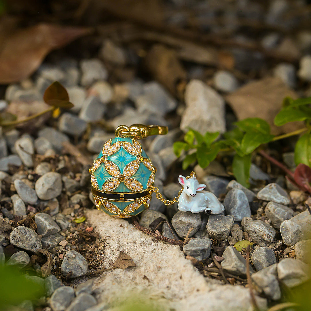 Sheep Egg Locket Necklace