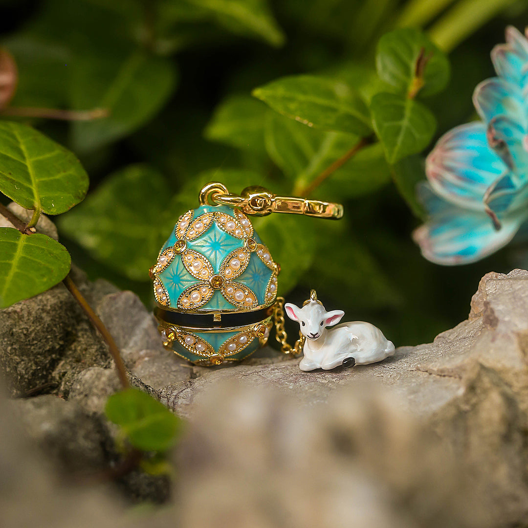 Sheep Egg Locket Necklace