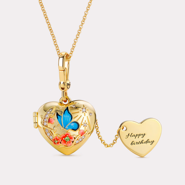 Selenichast Heart Locket Necklace 