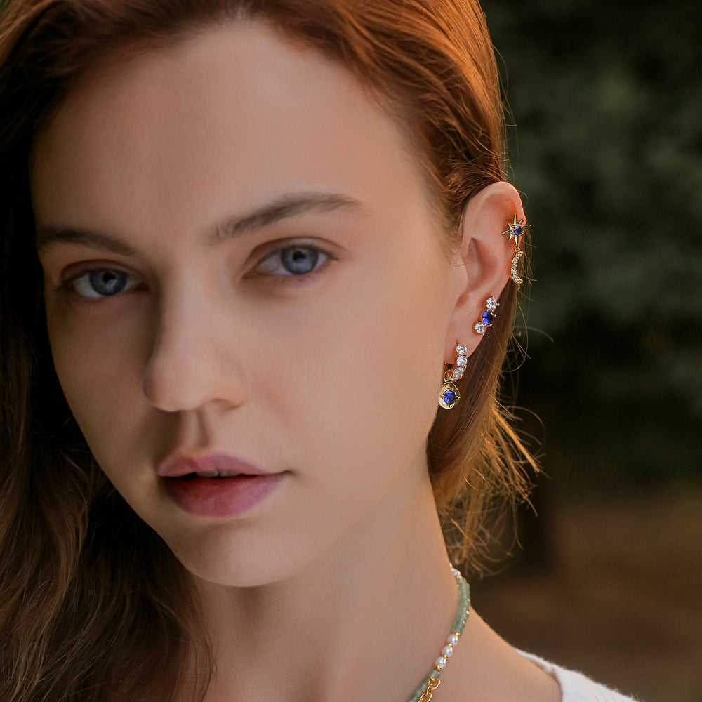 Moon and Star Earring Sets
