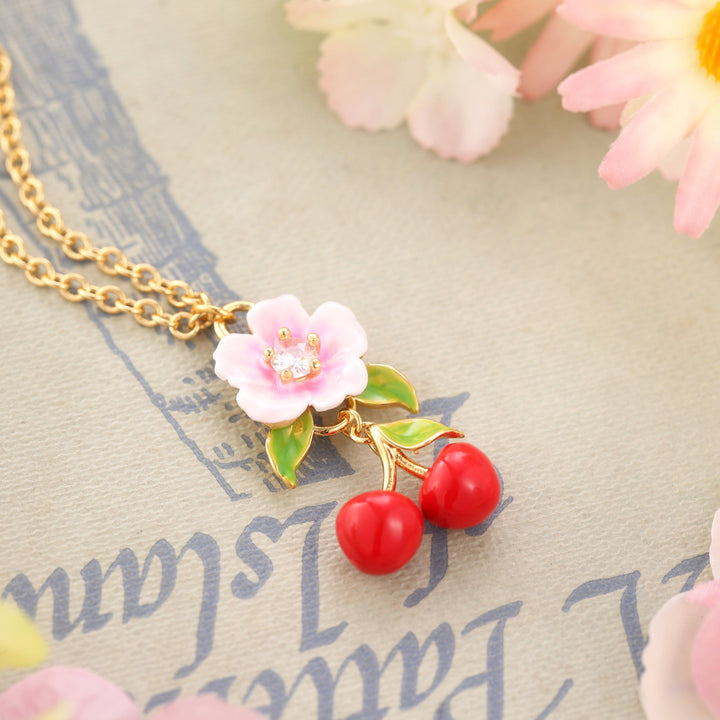 Flower Cherry Necklace