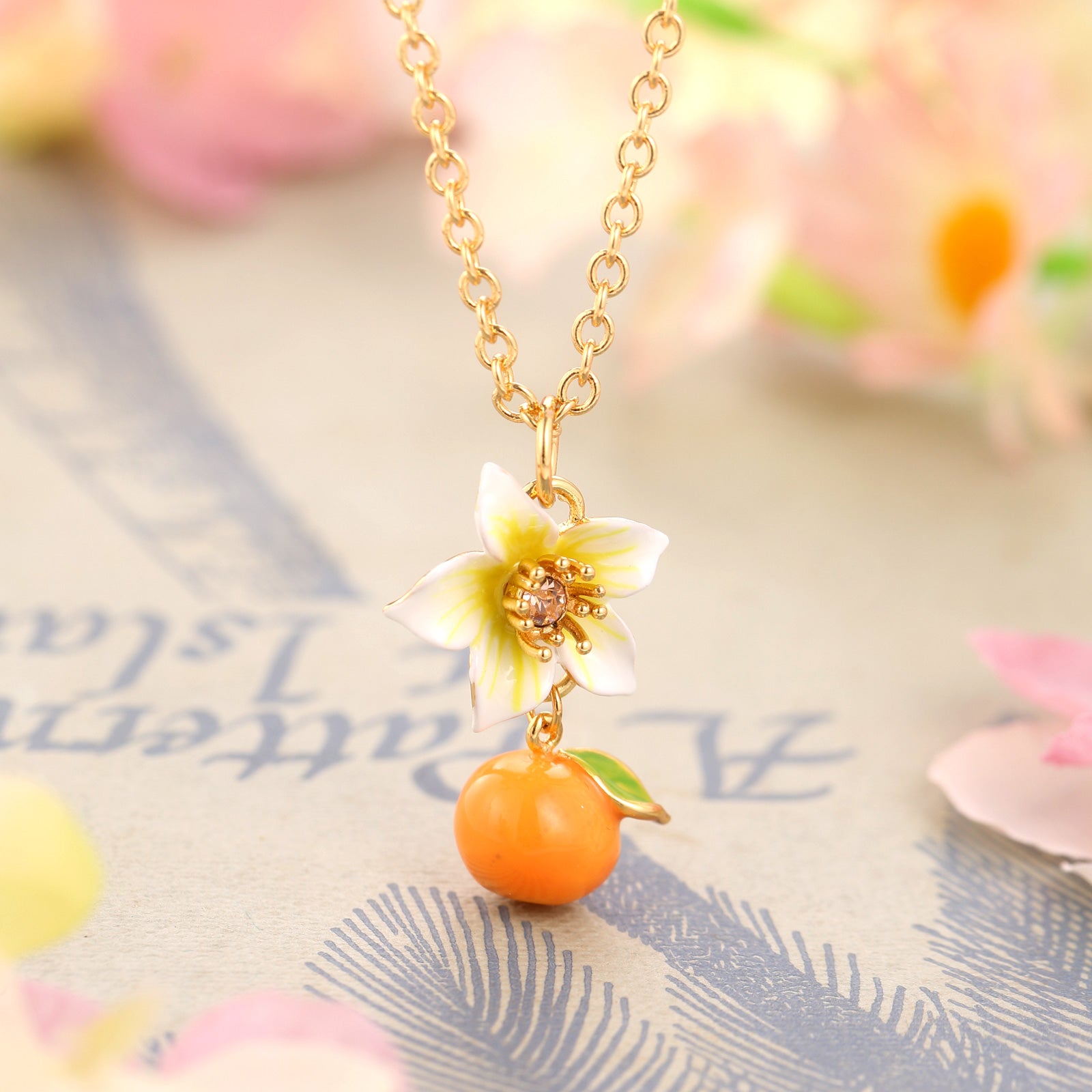 Orange blossom necklace discount