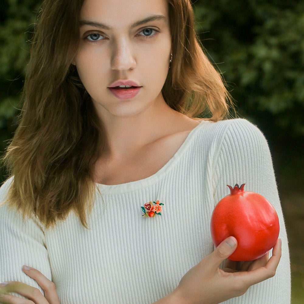 Pomegranate Flower Brooch Gift