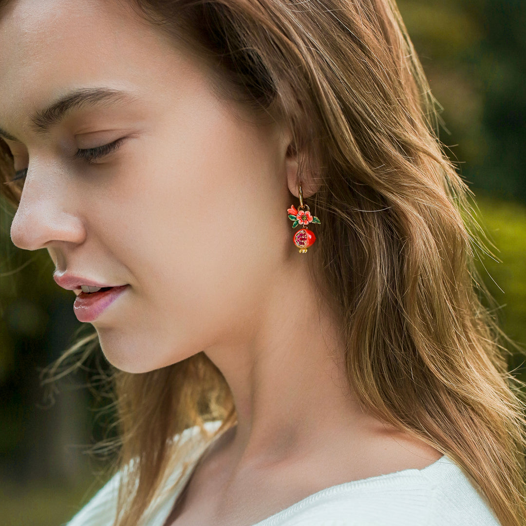 Pomegranate Flower Earrings