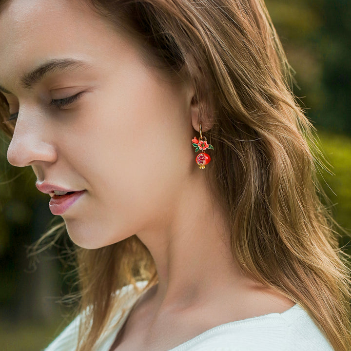 Pomegranate Flower Earrings