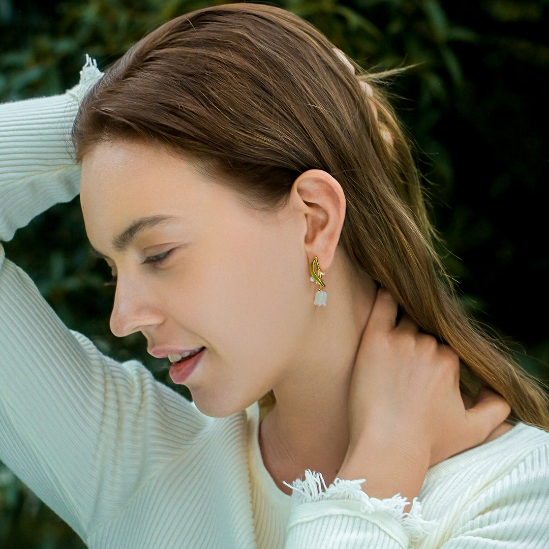Lily of The Valley Drop Earrings