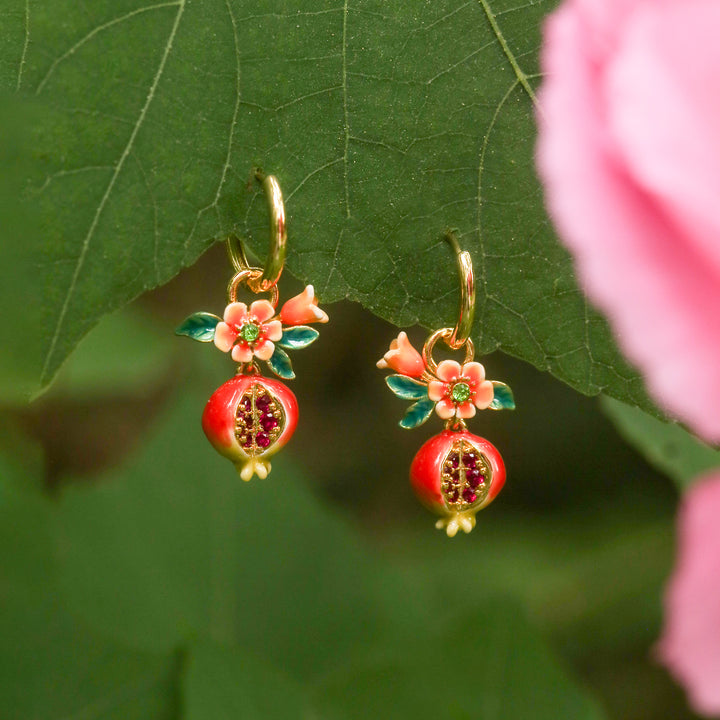 Pomegranate Flower Earrings