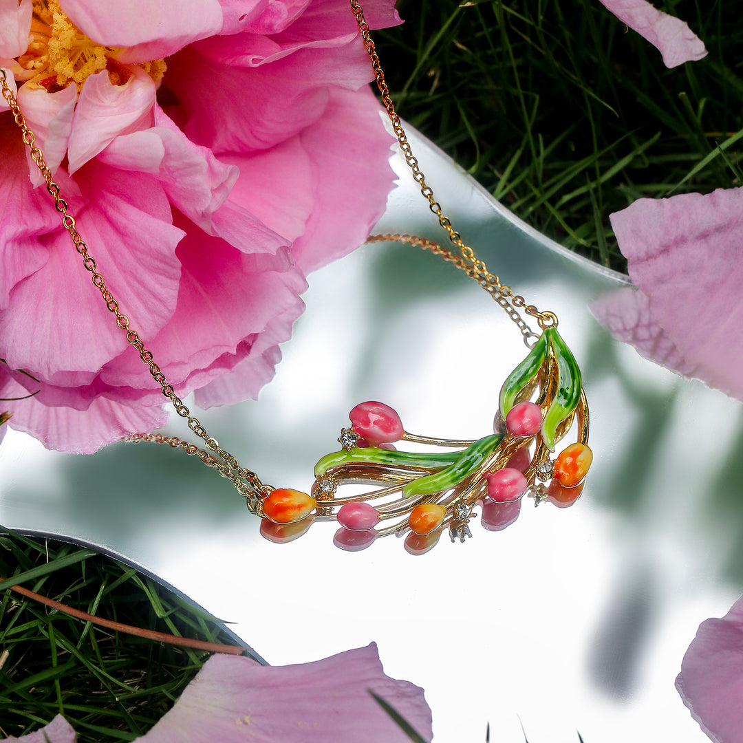 Enamel Tulip Necklace