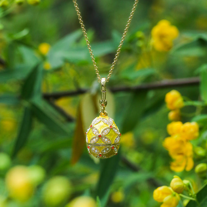 Tiger Egg Locket Necklace