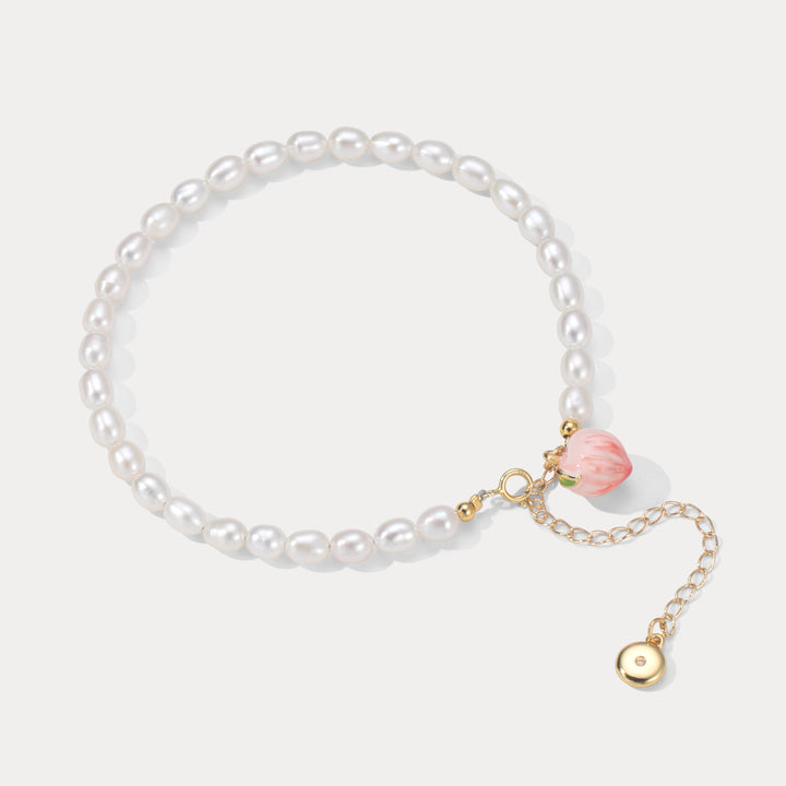 Peach Pearl Anklet