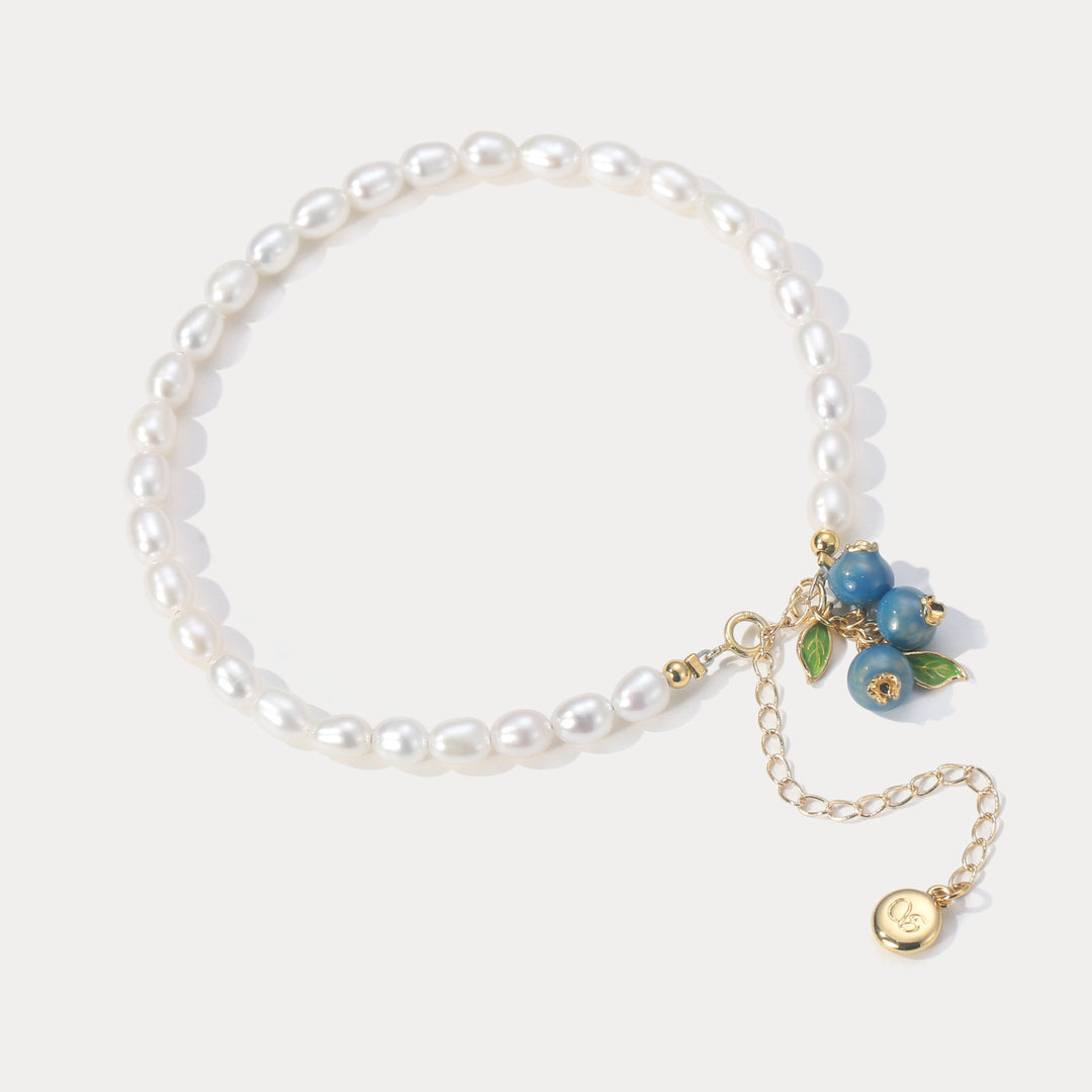 Blueberry Pearl Anklet