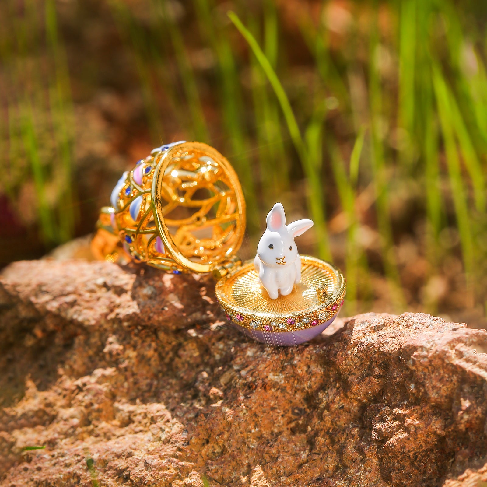 Rabbit Egg Locket Necklace