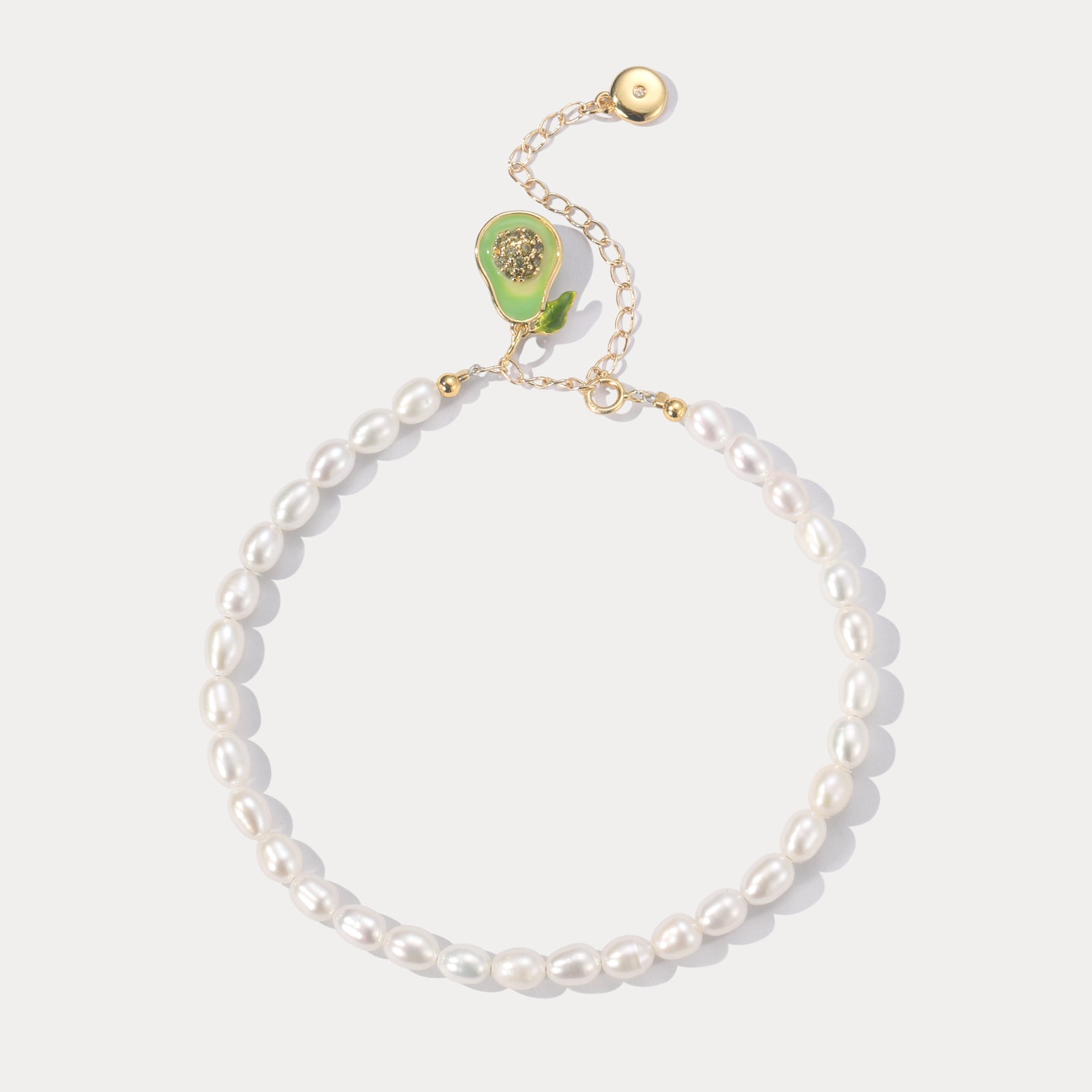 Selenichast Avocado Pearl Anklet