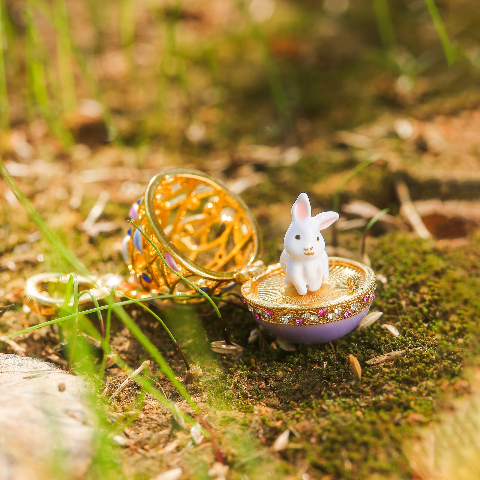 Rabbit Egg Locket Necklace